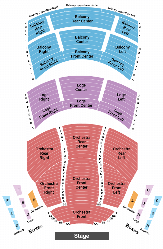 Procter & Gamble Hall Come From Away Seating Chart